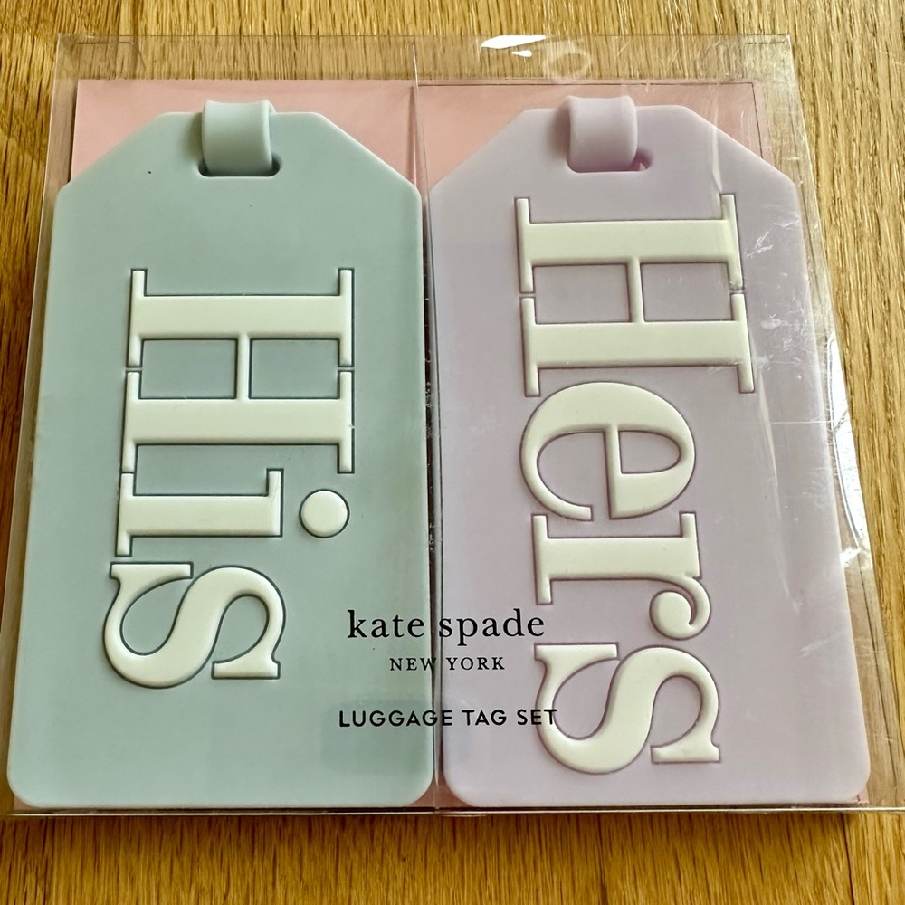 Kate Spade New York His & Hers Luggage Tag Set - NWT
